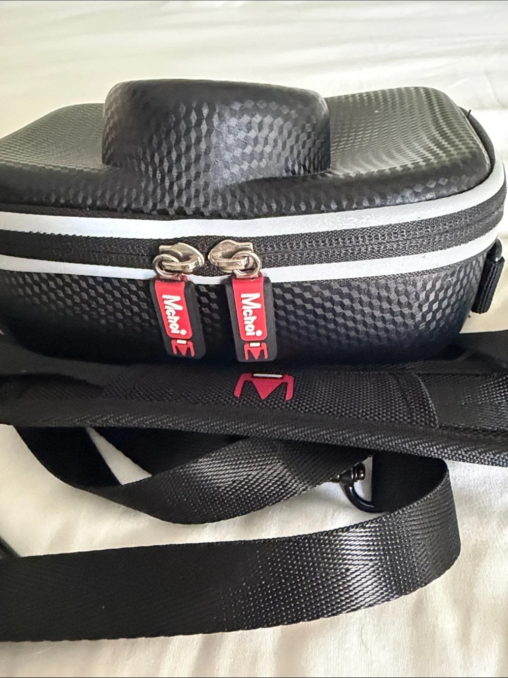 Black Hard Shell Camera Case with Shoulder Strap